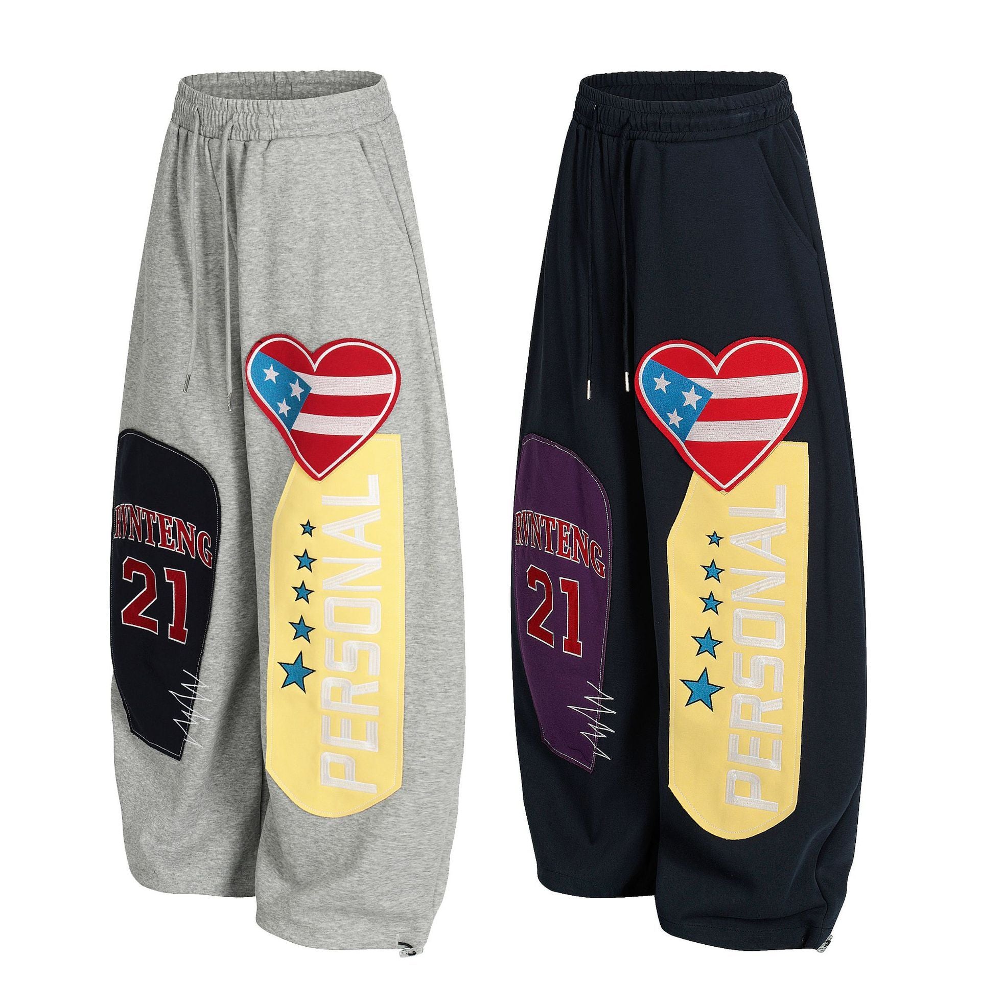 Men's Fashion Letter Pattern Loose Casual Pants
