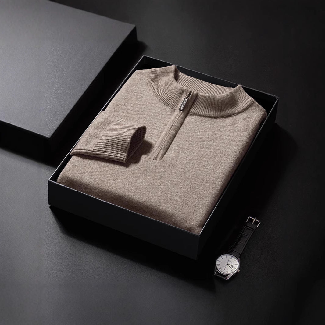 Men's Zipper Casual Bottoming Sweater