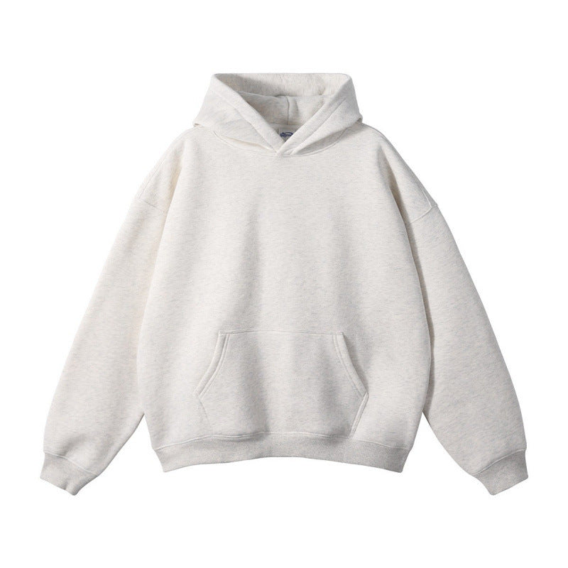 Hooded Sweater Men's Autumn Fashion Brand Simple All-matching Fleece-lined
