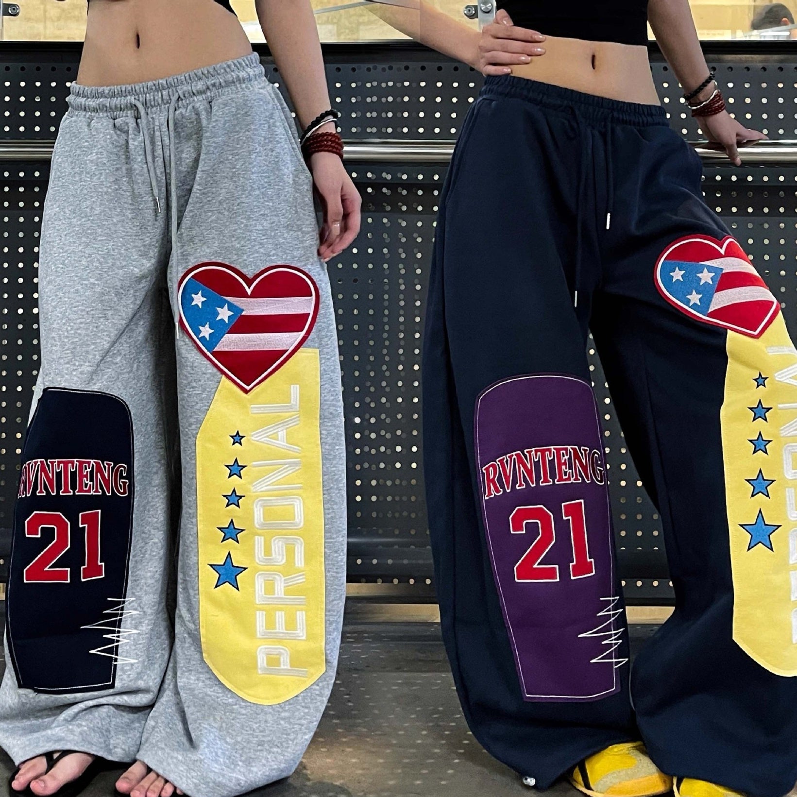Men's Fashion Letter Pattern Loose Casual Pants