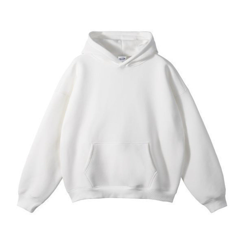 Hooded Sweater Men's Autumn Fashion Brand Simple All-matching Fleece-lined
