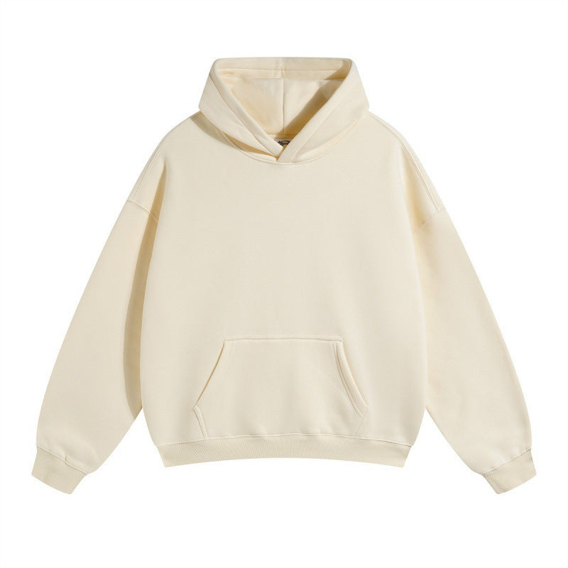 Hooded Sweater Men's Autumn Fashion Brand Simple All-matching Fleece-lined