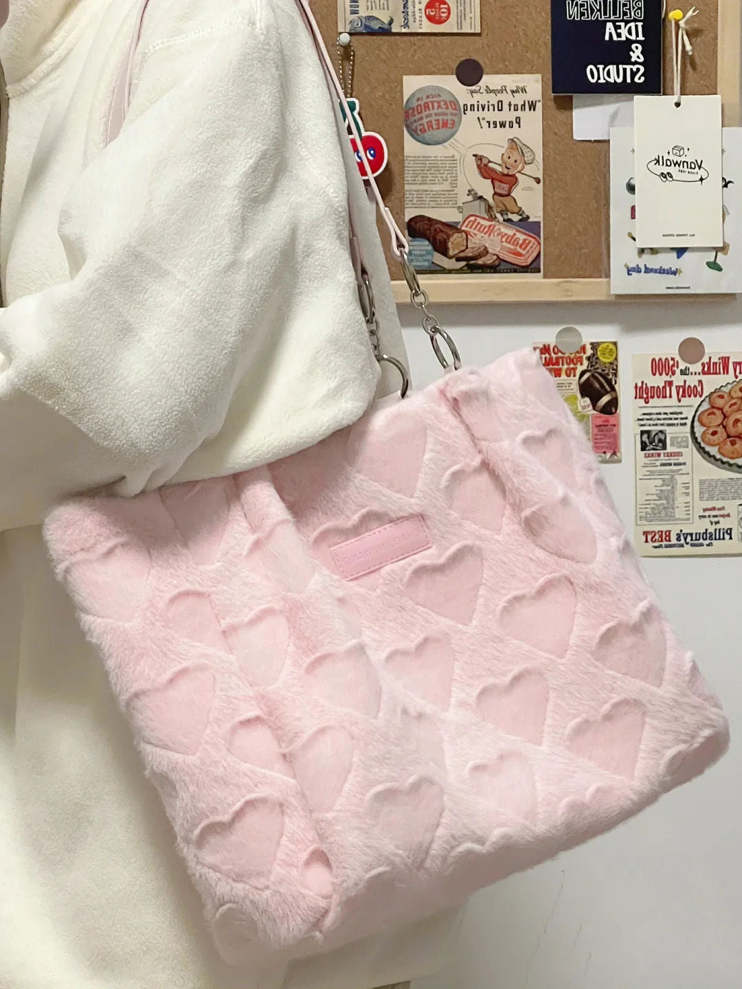 New Large-capacity Love Furry Shoulder Bag