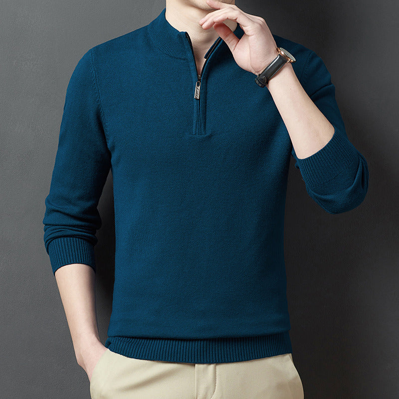 Men's Zipper Casual Bottoming Sweater