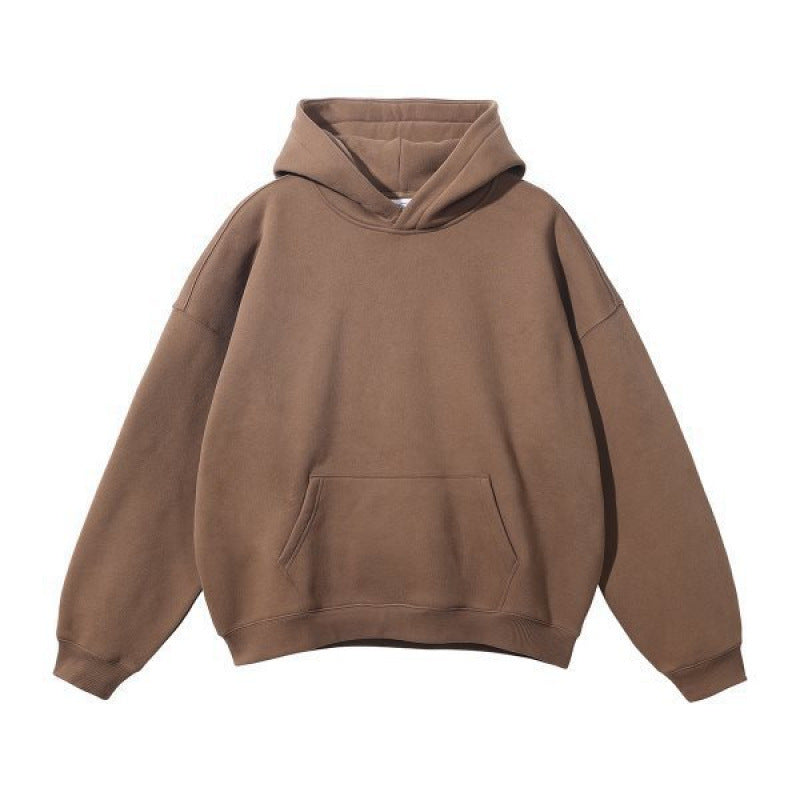 Hooded Sweater Men's Autumn Fashion Brand Simple All-matching Fleece-lined